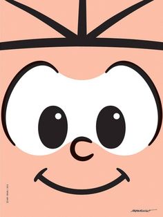 an image of a cartoon character with big eyes and a bow on his head that is smiling