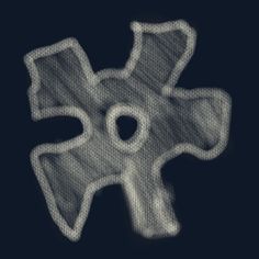 a drawing of a cross on a black background