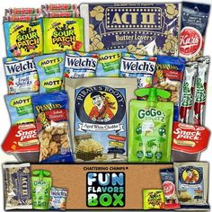 the fun flavors box is packed with snacks