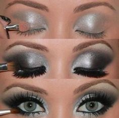 Smokey Eye Make Up, Mekap Mata, Grey Smokey Eye, Make Up Tutorials, Black Smokey Eye, Makeup Advice, Smokey Eye Tutorial, Beauty Make-up, Emo Makeup