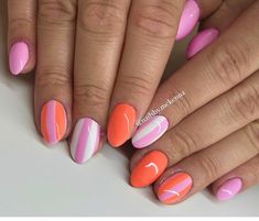 Classy Bright Nails, Retro Nail Designs, Teen Nails, Colors Nails, Quick Nail, Retro Nails, Punk Nails, Spring Inspo, Simple Gel Nails