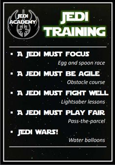 a star wars poster with instructions on how to use the force awaker training program