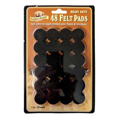 black felt pads are packaged in a package