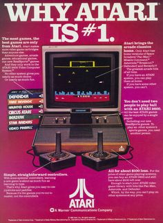 an advertisement for the atari is 1