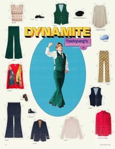 an advertisement for dynamitete clothing from the 1960s