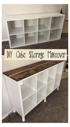 the diy cube storage makeover is easy to do and looks great in any room