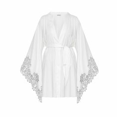 The Lace Detailed Mini Robe is a signature piece of Avenue 8 Atelier. The sleek lines are highlighted with the softness of the Caudry lace on the ends of the arms and length. Adorned with a satin siding accompanied by a belt.   Complete the set with a matching mini slip dress, or a camisole and mini shorts. 55% Silk, 45% Polyamide  Hand wash cold with mild detergent. Lay flat to dry. Avoid bleach and harsh chemicals. Do not wring or twist. Do not tumble dry. Iron low temp. or Dry Clean.  Made in Byredo Aesthetic, Rose Of No Mans Land, Slip Dress Aesthetic, Hermes Aesthetic, Perfume Clean, Aesthetic Tennis, Kendall Jenner Aesthetic, Lingerie Slip Dress, No Mans Land