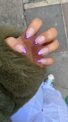 Two Tone Tips Nails, Eclectic Nails, Kutek Disney, Unghie Sfumate, Manikur Kuku, Nails Chrome, Nails Nude, Japanese Nails