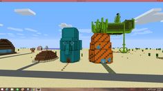 a computer screen shot of an animated desert scene with pineapples and cactuses