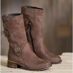 Category:Boots; Upper Materials:Faux Leather; Heel Type:Flat Heel; Gender:Women's; Toe Shape:Round Toe; Type:Mid Calf Boots,Fleece Lined; Style:Vintage,Casual,Industrial Style; Heel Height(inch):1-2; Outsole Materials:Rubber; Occasion:Daily,Work,Outdoor; Closure Type:Zipper; Listing Date:12/04/2023; 2024 Trends:Snow Boots,Combat Boots,Cowboy Boots,Plus Size,Waterproof Boots Brown Snow Boots, Color Boots, Vintage Flats, Boots Cowboy, Zipper Heels, Suede Leather Boots, Zipper Boots, Cowboy Boots Women, Vintage Boots