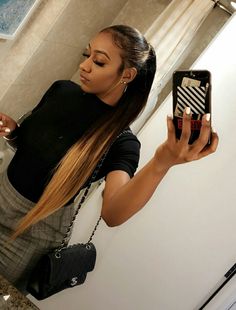 Side Bangs Black Women, Blonde Sleek Ponytail, Ponytail With Side Bangs, Sleek Ponytail Weave, Hair Colorful, Twisted Hair, Blonde Ponytail, Entrance Sign, Sign Door