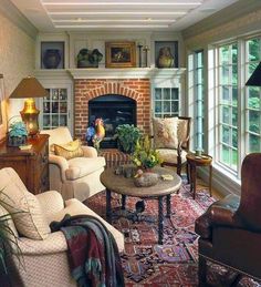 Cozy Sunroom, Sunroom Decorating, Casa Country, Design Salon, Cottage Homes, Cheap Home Decor