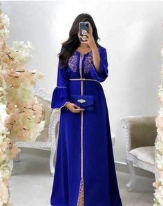 Moroccan Embroidered luxurious blue Caftan , Moroccan Kaftan, Abaya , Dubai Gown Moroccan Caftan Simple, Caftan Simple, Morrocan Dress, Estilo Hijab, Moroccan Kaftan, Moroccan Dress, Moroccan Caftan, Langer Rock, Caftan Dress