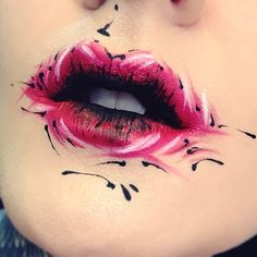 Just Some Things I Like — Ida Ekman on Instagram: “It's trippy used... Cherry Lipstick, Halloweenský Makeup, Art Lips, Drag Make-up, Russian Red, Make Up Inspiration, Lipstick Art, Makijaż Smokey Eye, Lips Makeup
