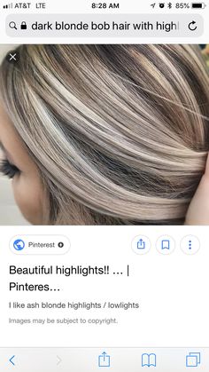 Balayage, Ash Blonde Hair Colour, Hair Highlights And Lowlights, Brown Hair With Blonde Highlights, Blending Gray Hair, Gray Hair Highlights, Ash Blonde Hair, Dark Blonde Hair, Blonde Hair Shades