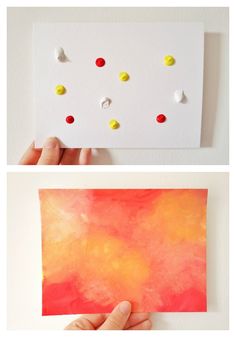 the process to make an abstract painting with acrylic paint