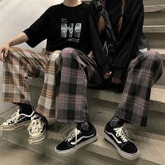 Elastic Stretchy Striped Plaid Pants – Tomscloth Chinese Ootd, Sweet Rain, Sweatpants Outfit, Flannel Pants, Plaid Pants, Plaid Flannel, Pants Outfit, Stripe Sweater, Tank Dress