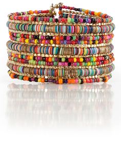 PRICES MAY VARY. Bohemian gypsy soul statement bracelet: handmade with sequins and gold in a 1.5-inch cuff bracelet that features assorted colors of plastic and glass beads. Easy to slip on and off. 18cm round, 1 size fits most. Designed to emulate stacked bracelets. Ornate beading and exotic materials draw attention to the quality and detail of this one-of-a-kind bracelet. no two are exactly alike. Sometimes you just have to treat yourself. Looking for a unique gift? It's gift ready! It comes i Memory Wire Bracelets, Womens Cuff Bracelets, Gold Cuff Bracelet, Beautiful Bracelets, Glitter Earrings, Gold Bracelet Cuff, Gold Cuffs, Gold Sequins, Cute Bracelets