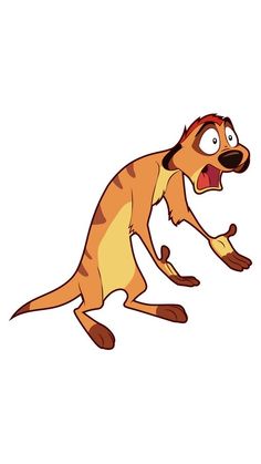 a cartoon kangaroo jumping up into the air with its mouth wide open and tongue out