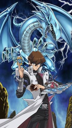 Kaiba Yugioh, Blue Eyes White Dragon, Seto Kaiba, Anime Sites, Yugioh Yami, Yugioh Monsters, Fan Anime, Anime Dragon Ball Goku, Yugioh Cards