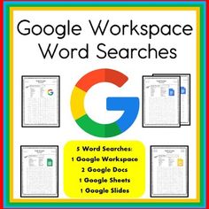 the google workspace word searches poster