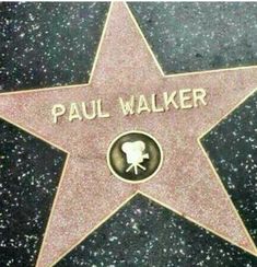 the star on the hollywood walk of fame for paul walker, who was murdered in 1971