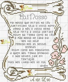 a cross stitch pattern with the words in spanish