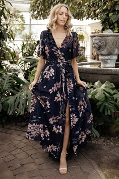 Natalia Floral Embellished Maxi Dress | Black + Gold | Baltic Born Casual Fall Wedding, Fall Wedding Guest Dresses, Long Fall Dresses, Floral Velvet Dress, Wedding Guest Outfit Fall, Fall Barn Wedding, Formal Wedding Guest Dress, Chic Cocktail Dress, Fall Wedding Guest