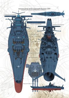 Space Battleship Yamato 2199, Star Blazers Ships, Space 1999 Ships, 3d Templates