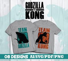 Godzilla Svg, Godzilla Vs Kong, Godzilla Vs, King Kong, Godzilla, Unique Jewellery, Birthday Party