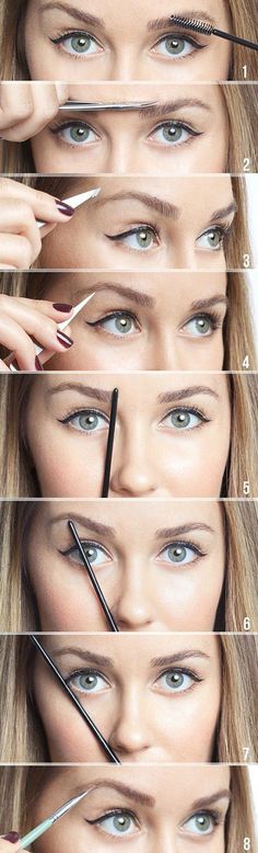 Top 10 Eye Brow Tips and Tutorials that could change your entire face | via Top Inspired Graceful Aging, Membentuk Alis, Eyebrow Hacks, Mode Tips, Makijaż Smokey Eye, Perfect Eyebrows, Eye Make, Face Shape, Health And Beauty Tips