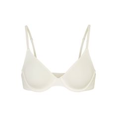 We've combined the cool comfort and natural breathability of cotton with the strategic support of our high-tech Powermesh lining. You'll reach for this underwire bra every day. Comfy Bra And Under Set, No Wire Bras, Cute Bras Aesthetic, Comfy Bras, Under Garments, Most Comfortable Bra, White Bra, Cotton Sleepwear, Cotton Bras