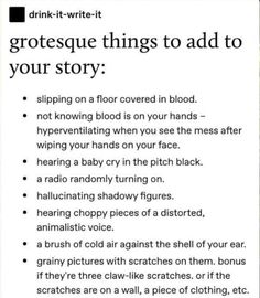 an article about how to use the word gratesque things to add to your story