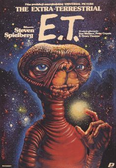 an advertisement for the extra terrestrial film, e t