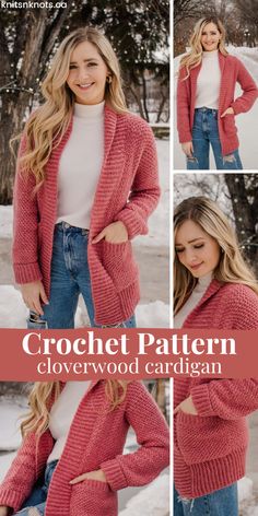 the crochet pattern for this cardigan is easy to make and looks great