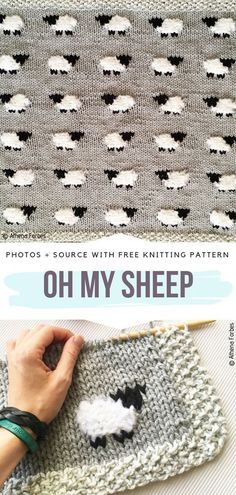 someone is crocheting sheep on a blanket with text overlay that says, oh my sheep