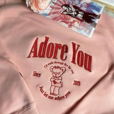 Harry Styles Embroidered Sweatshirt, Harry Styles Hoodie, Harry Styles Sweatshirt, Christmas Scenery, Embroidery Hoodie, I Adore You, Embroidered Sweatshirt, Adore You, Embroidered Sweatshirts