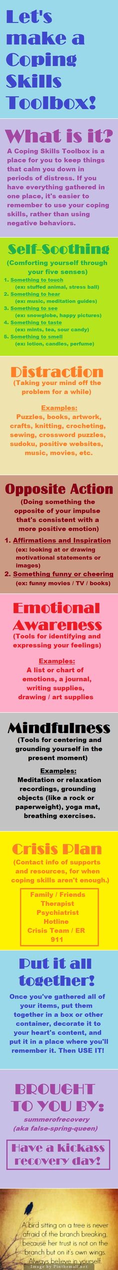 Let's make a Coping Skills Toolbox. Love this explanation. Toolbox Ideas, Coping Toolbox, Therapeutic Interventions, Coping Skill, Therapy Interventions, Counseling Tools, Dbt Skills, Individual Counseling, School Social Work