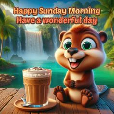 happy sunday morning have a wonderful day with coffee and icecream for everyone to enjoy