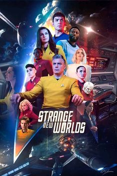 the poster for star trek new world, featuring characters from different countries and their names