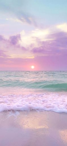 #sunrise #ocean #sea #wallpapers #Beach #peace #nature #pastel #waves #sea #photography Beachy Summer Wallpaper, Clear Water Wallpaper, Summer Wallpaper Phone, App Ikon, Aktiviti Kanak-kanak, Beautiful Summer Wallpaper, Cute Summer Wallpapers, Pastel Sunset