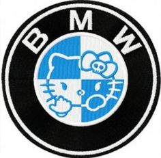 the logo of an automobile company with a hello kitty on it