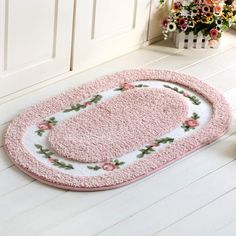 PRICES MAY VARY. Perfect Size & Wide Use: This bathroom mat measures about 20"x31"(50x80cm); Beautiful & Romantic Rose Flower Pattern design make it easy to go with any home decor. Soft Bathroom Rugs Bath Mat Door Mat Soft Area Rugs Welcome Mat. Non Slip Door Mat Floor Mat Bedroom Rugs Living Room Carpet Kitchen Mat. This Nice Rose Flower Rug Suitable for Bedroom,Bathroom,Living Room,Kitchen,Kids Play Room,Dining Room and So On,It Will Makes Your Home More Beautiful. Made of Coral Fleece,Super S Flower Bathroom, Rug Hooking Patterns Primitive, Rugs Slipping, Furniture Placement Living Room, Pink Bathroom Decor, Oval Area Rug, Mat Door, Flower Rug, Bathroom Carpet