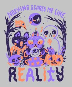 an image of halloween t - shirt design with cats and pumpkins in the background