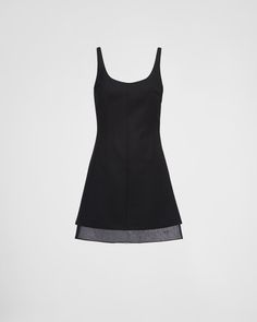 Black Wool Mini-dress | PRADA Teen Outfits, Couture, Airport Fashion, Acne Studios Dress, Structural Clothing, Ss24 Trends, Prada Outfits, Prada Dress, Special Occasion Outfits