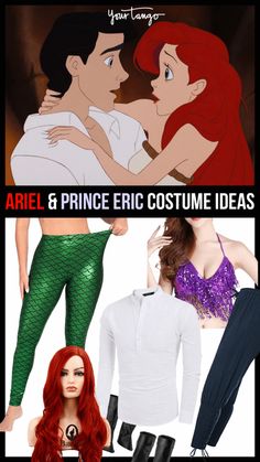 ariel and prince eric costume ideas from disney's the little mermaid, which are being sold