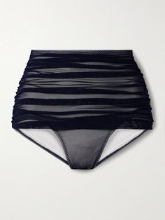 Norma Kamali's 'Bill' bikini briefs are perfect for those who want a swimsuit with more coverage. Made with a semi-sheer mesh layer, this retro pair has a high waist and ruched sides. Wear them on your next vacation with the coordinating top. Briefs, High Waist, Matching Separates, Norma Kamali, Jeans Jumpsuit, Ski Wear, Sport Pants, Porter, Lounge Wear