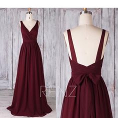 V Neck Dress Formal, Fem Clothing, Bridesmaids Styles, Backless Bridesmaid Dress, Tulle Bridesmaid, Wine Dress, Open Back Prom Dresses, Dress Wine, Tulle Bridesmaid Dress