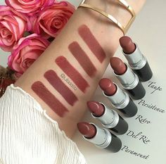 Mauve Shades Mac Lipstick Swatches, Mauve Brown Lipstick, Matte Make Up, Mac Lipstick Shades, Make Up Designs, Makeup Accesories, Beauty Make-up, Lipstick Swatches, Kesha