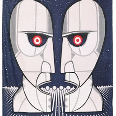 a star wars themed wall hanging with two red eyes on it's face and nose